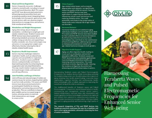 Elderly and Healthy Aging Trifold