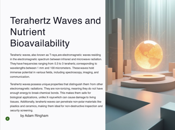 Terahertz Waves and Nutrient Bioavailability