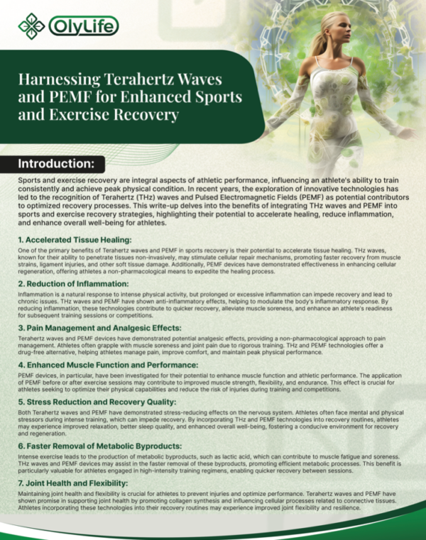 OlyLife Sports and Exercise Flyer