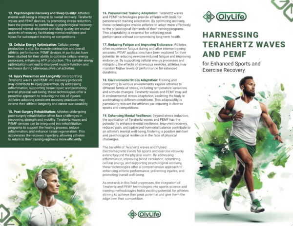 OlyLife Sports and Exercise Trifold