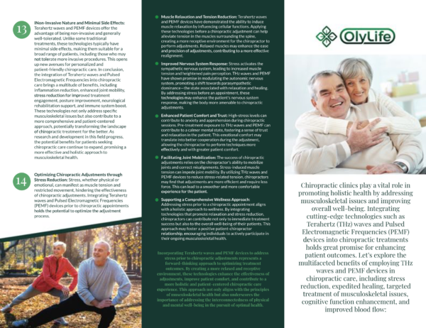 OlyLife Chiropractic Benefits Trifold