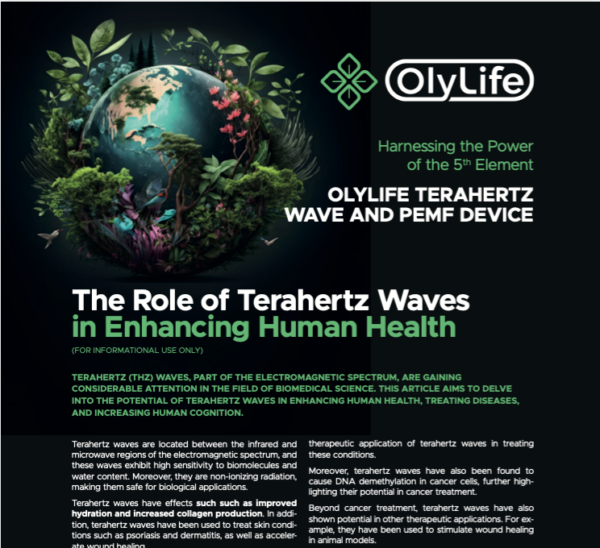 The Role of Terahertz Waves in Enhancing Human Health